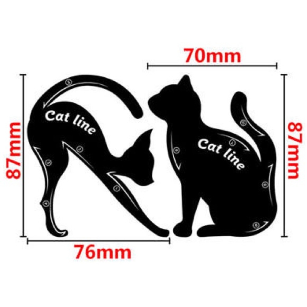 LAST ONE ✨ 2pc Cat Eyeliner Eyebrow Stencil Kit - Picture 4 of 4